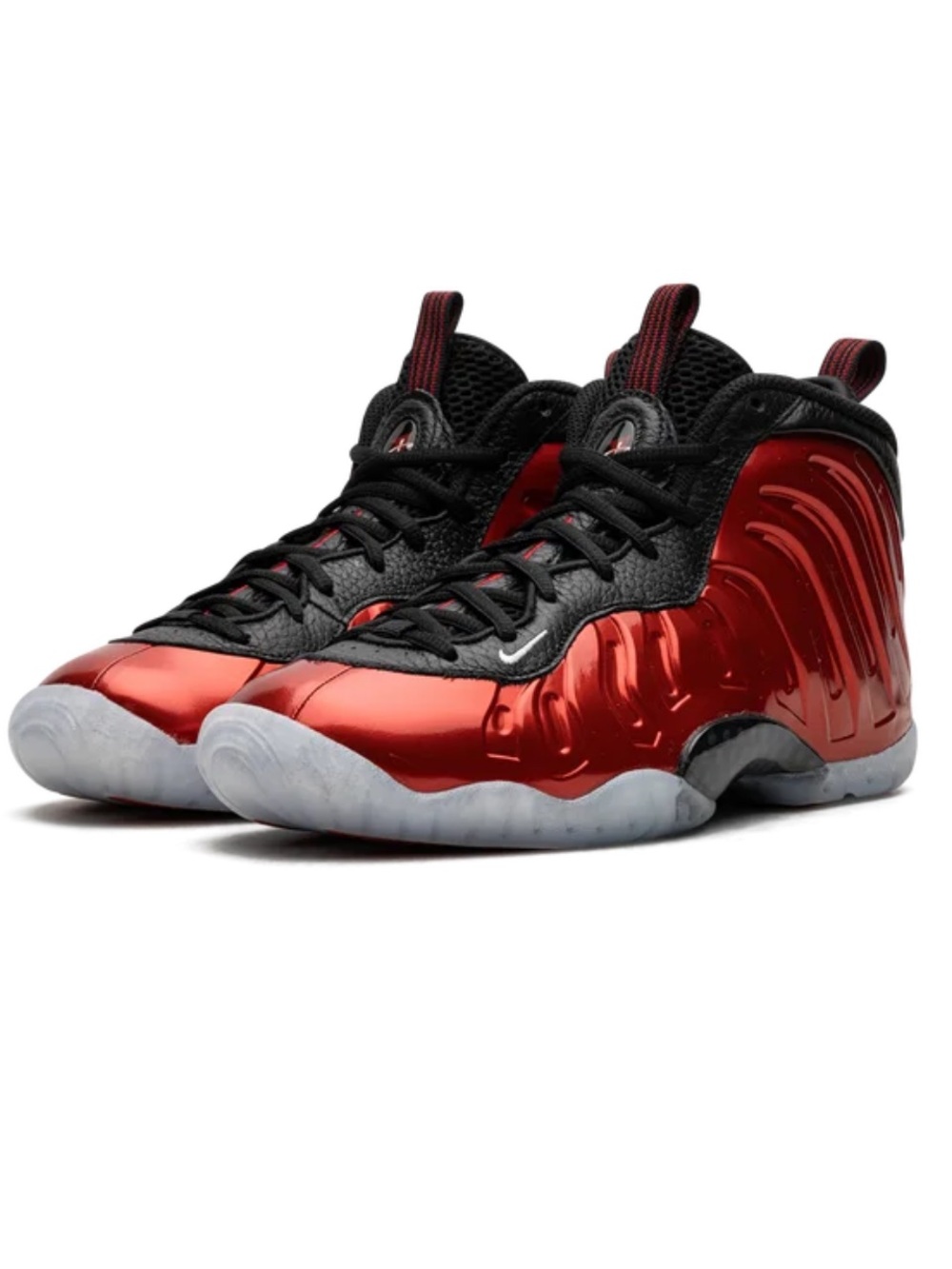 🏀Nike Posite One Kids (5) Red and Black High-Top Basketball Sneakers🏀